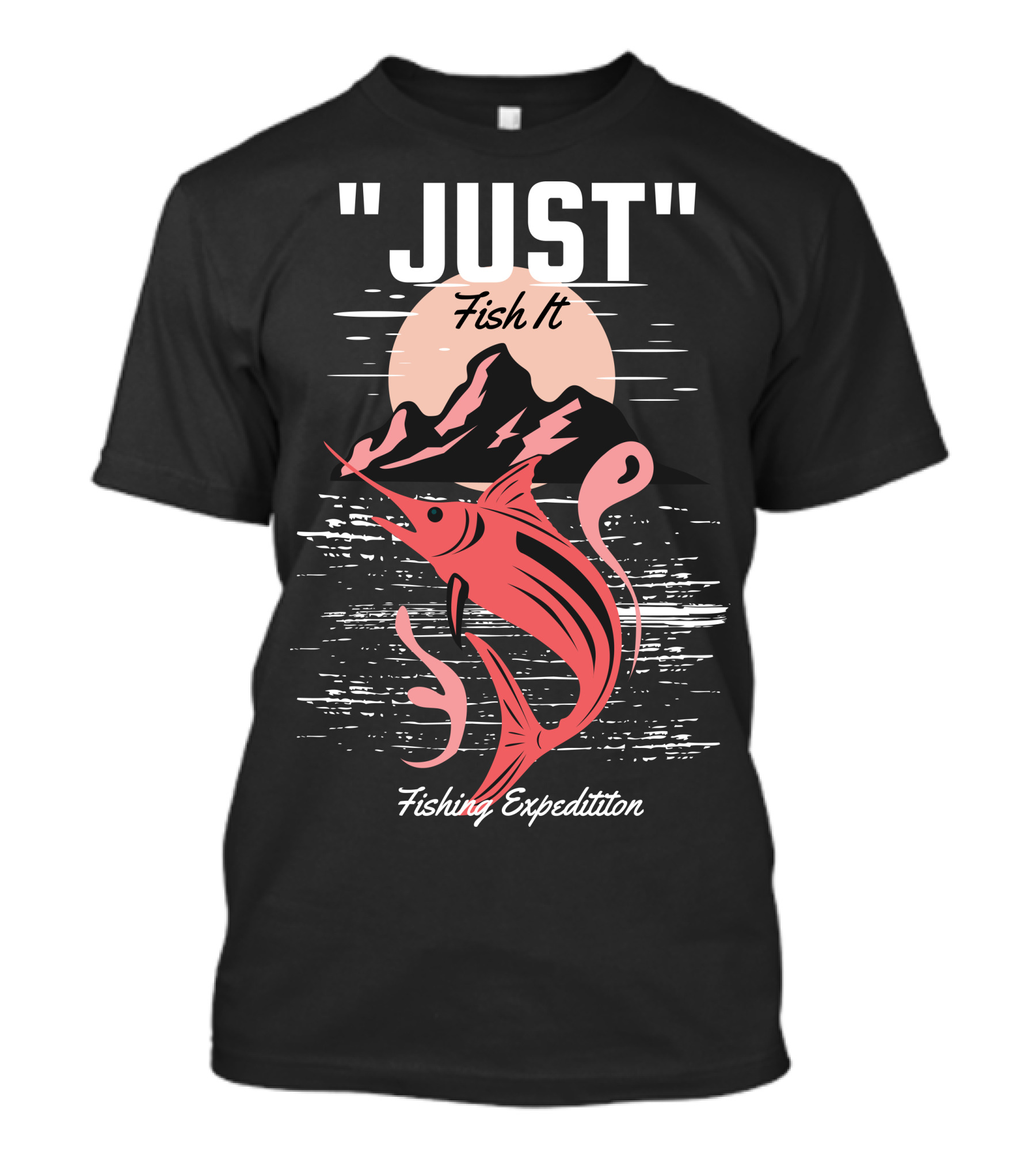 Just Fish It Fishing Expedition Moonlit Marlin Adventure T-Shirt