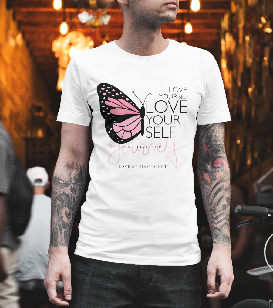 LOVE YOURSELF LOVE YOUR SELF Love Live Hope LOVE AT FIRST SIGHT T-Shirt