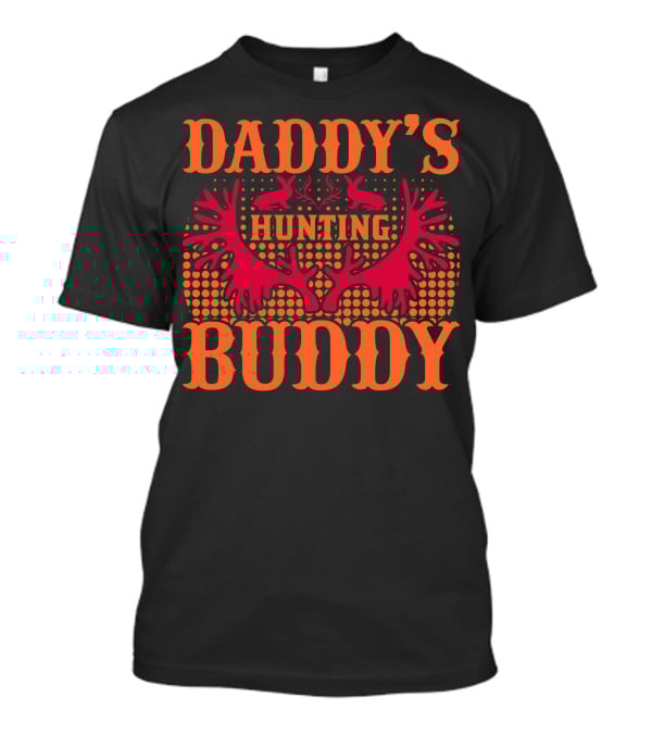 Daddy's Hunting Buddy Antler Design With Rabbits T-Shirt