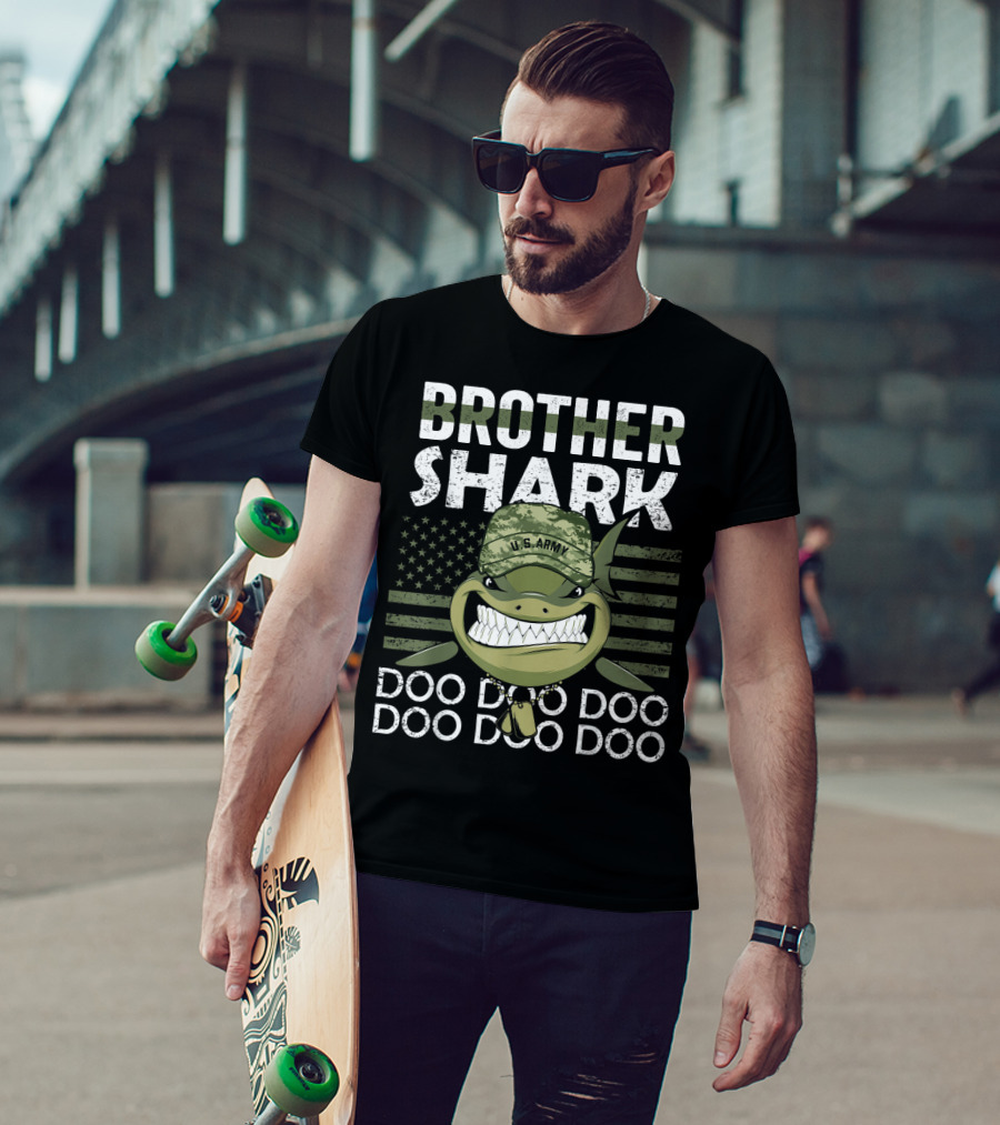 Brother Shark U.s. Army Doo Doo Doo Doo Doo Doo T-Shirt