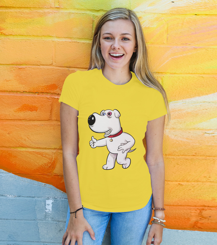 Brian Griffin Psychedelic Style Family Guy Character T-Shirt