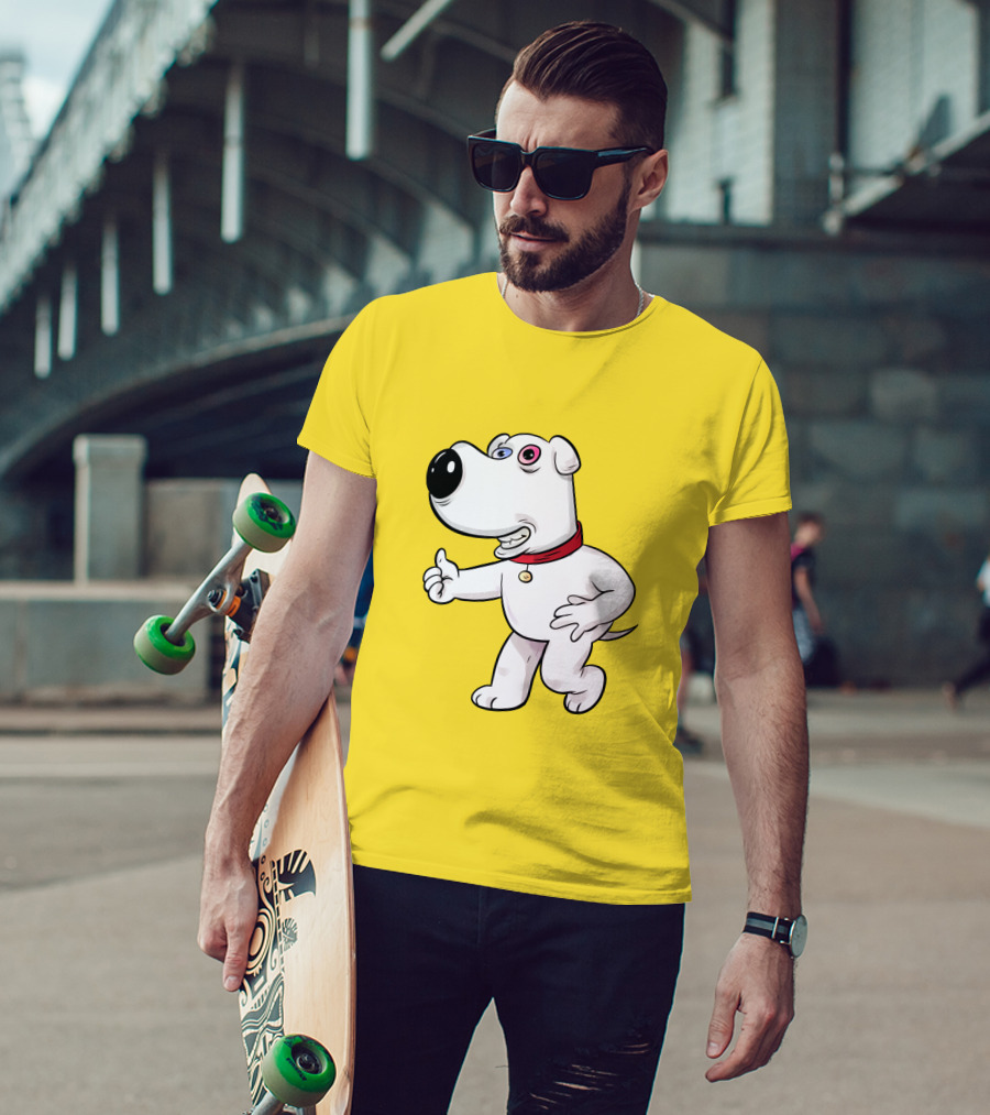 Brian Griffin Psychedelic Style Family Guy Character T-Shirt