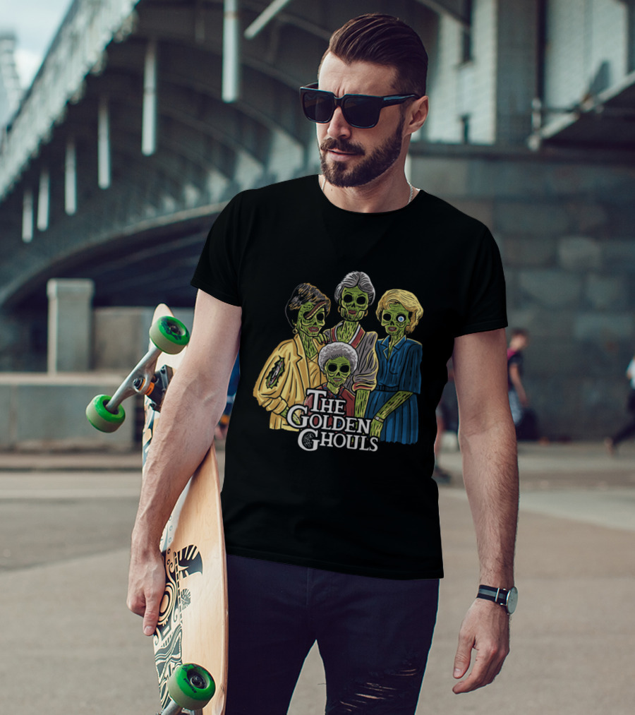 The Golden Ghouls Zombie Parody Featuring Iconic Quartet T-Shirt