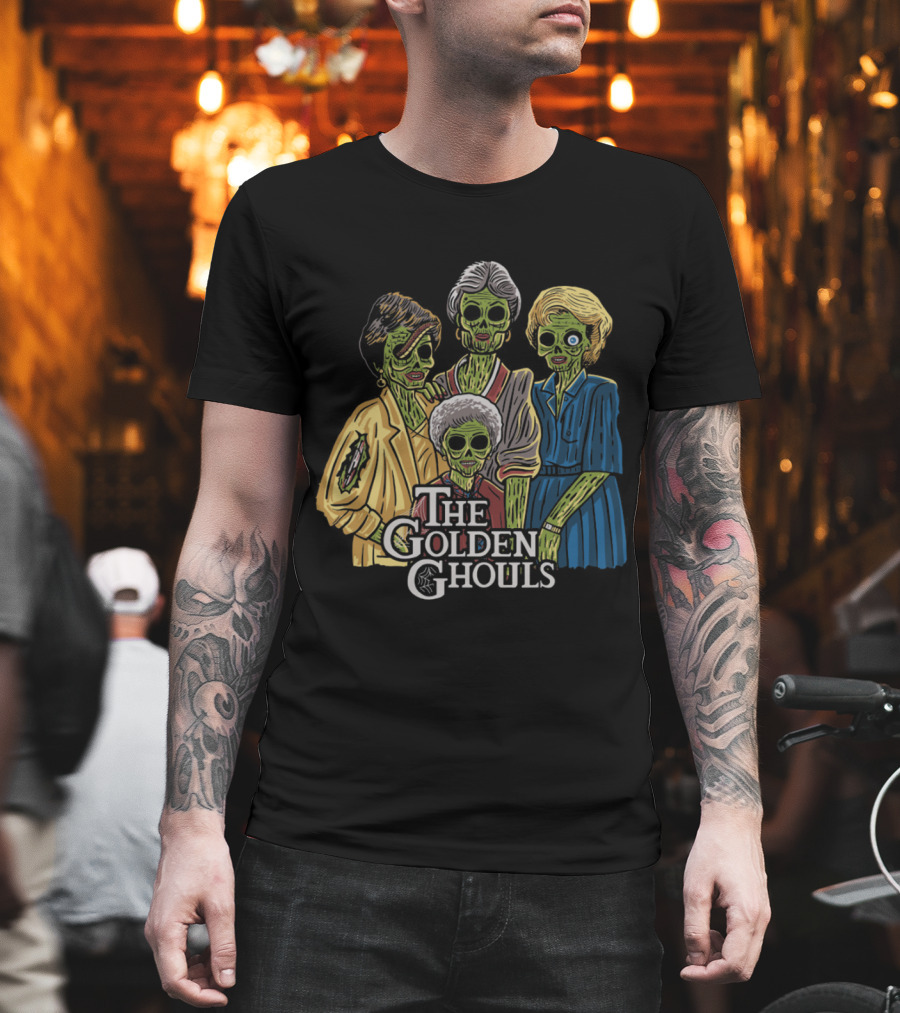 The Golden Ghouls Zombie Parody Featuring Iconic Quartet T-Shirt