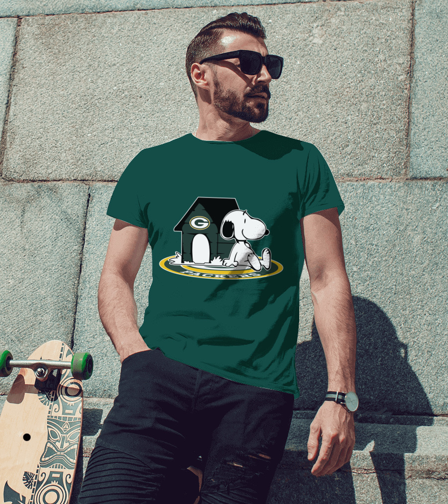 Green Bay Packers Football Fan Now And Forever Peanuts Snoopy T-Shirt