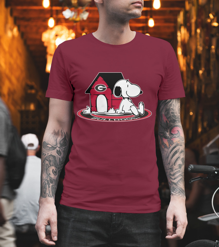 Snoopy Bulldogs Georgia Football Fan Now And Forever T-Shirt