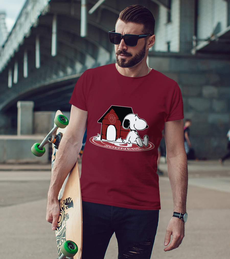 Snoopy Oklahoma Sooners Football Fan Now And Forever T-Shirt
