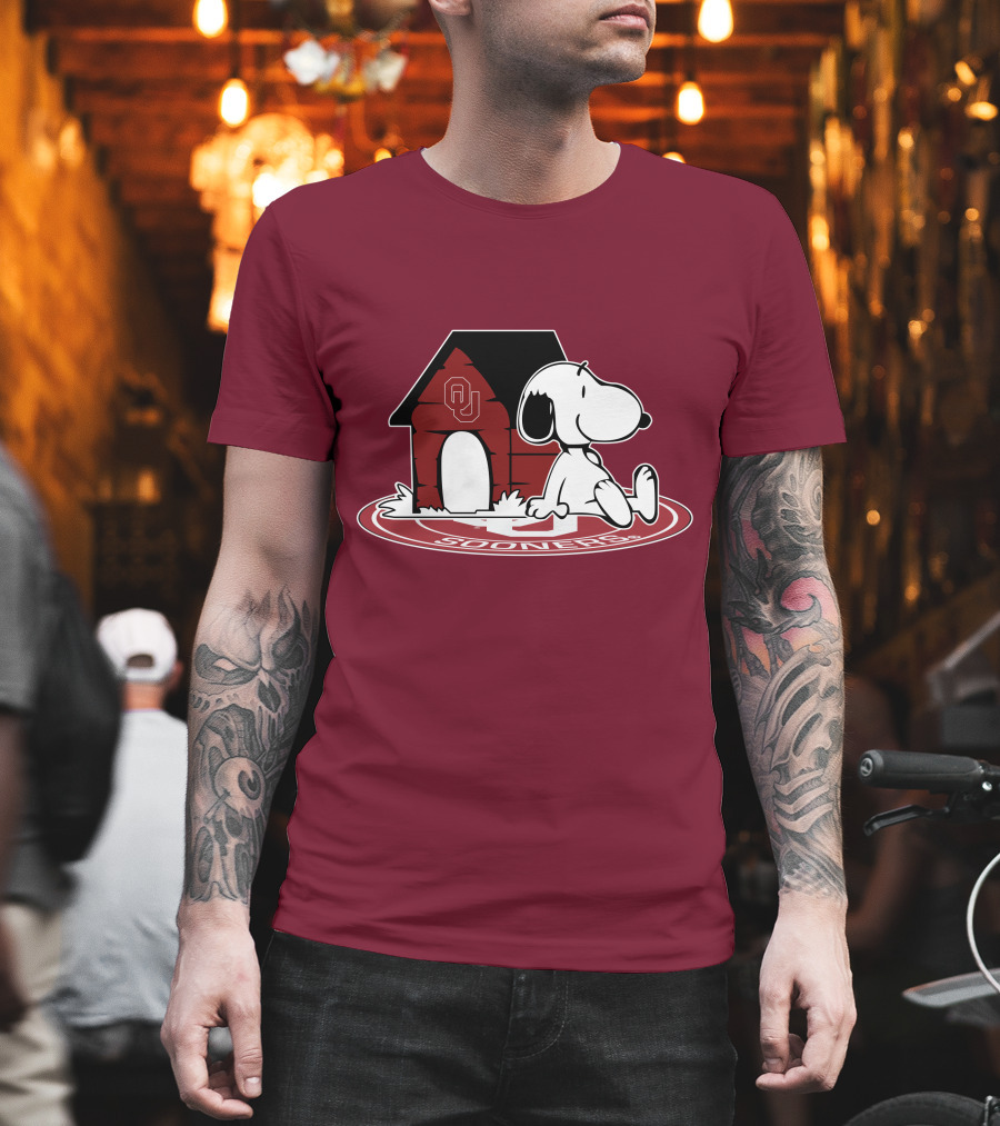 Snoopy Oklahoma Sooners Football Fan Now And Forever T-Shirt
