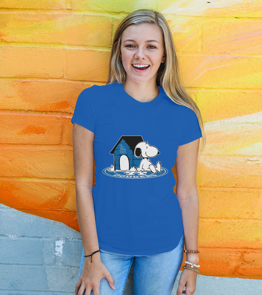 Snoopy Los Angeles Dodgers Fan Now And Forever T-Shirt