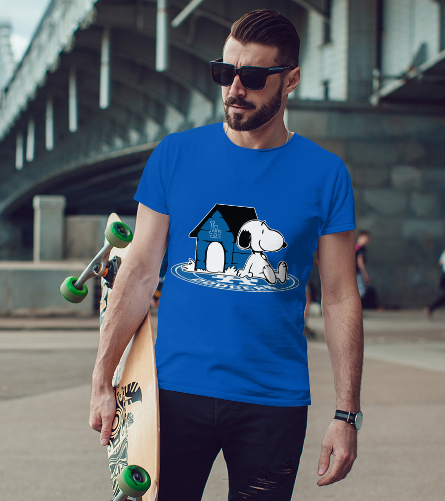 Snoopy Los Angeles Dodgers Fan Now And Forever T-Shirt