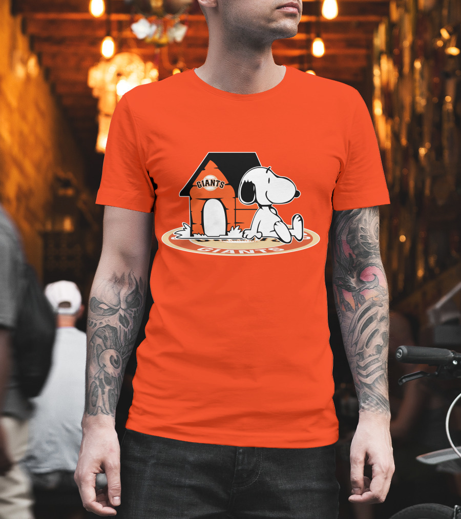 San Francisco Giants Fan Snoopy Baseball Now And Forever T-Shirt