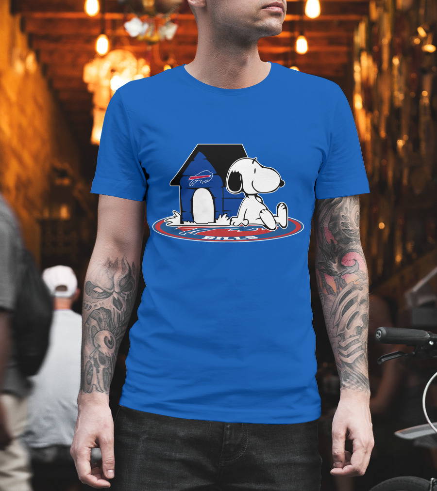 Buffalo Bills Fan Now And Forever Snoopy Doghouse T-Shirt
