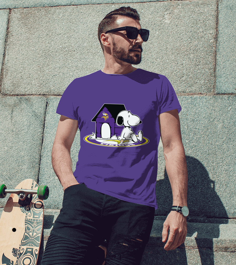 Snoopy Minnesota Vikings Football Fan Now And Forever T-Shirt