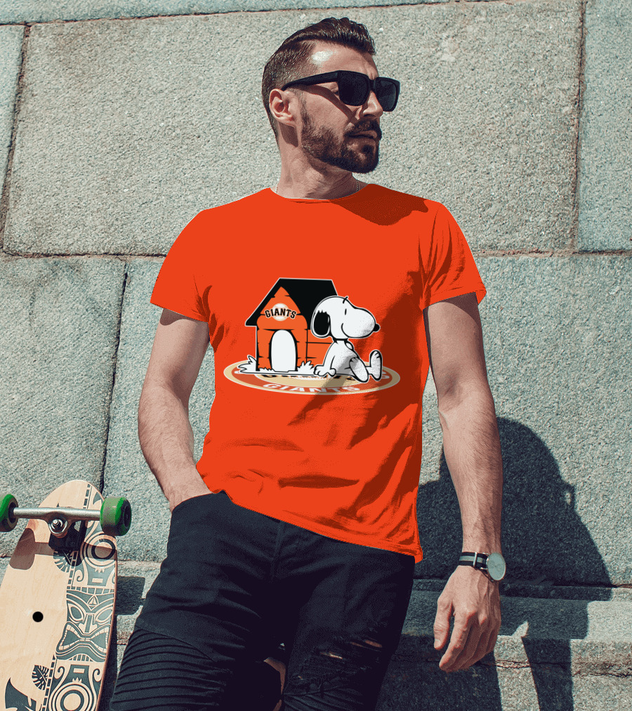 San Francisco Giants Snoopy Baseball Fan Now And Forever T-Shirt