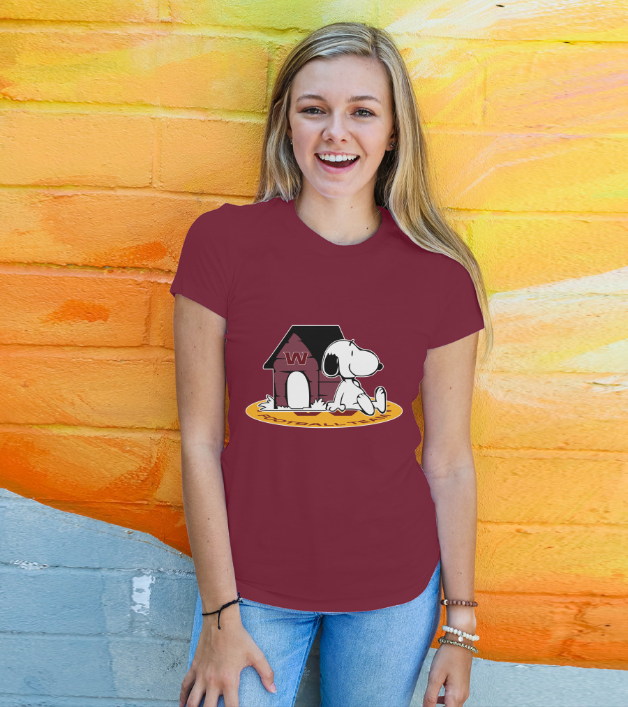 Washington Football Team Snoopy Doghouse Now And Forever T-Shirt