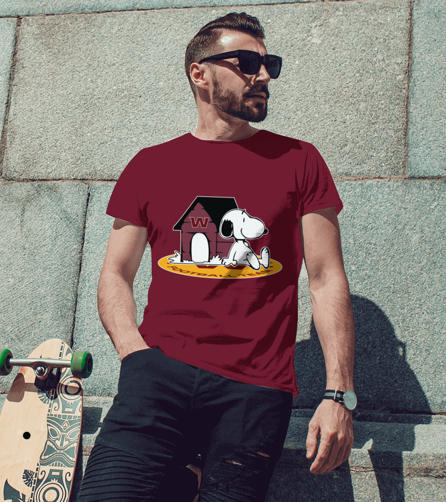 Washington Football Team Snoopy Doghouse Now And Forever T-Shirt