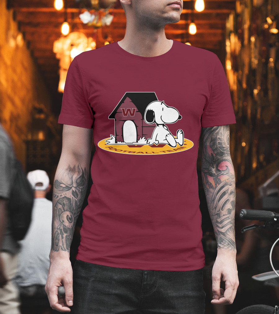 Washington Football Team Snoopy Doghouse Now and Forever T-Shirt