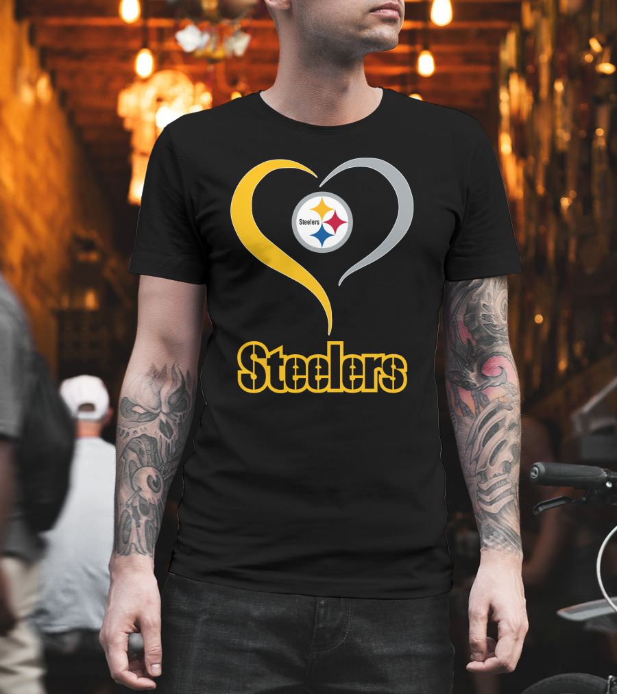 Steelers Heart Logo with Pittsburgh Steelers T-Shirt