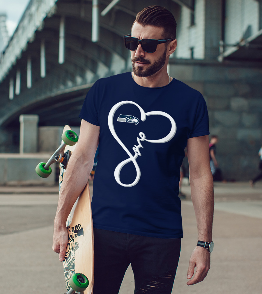 Seattle Seahawks Love Heart T-Shirt