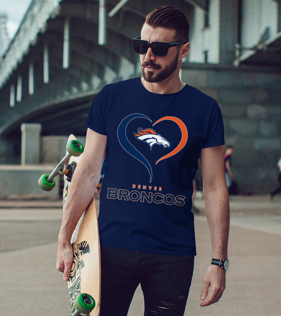 Denver Broncos Heart Logo In My Heart T-Shirt