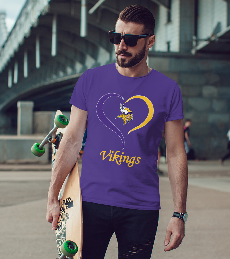 Minnesota Vikings Heart Logo In My Heart T-Shirt