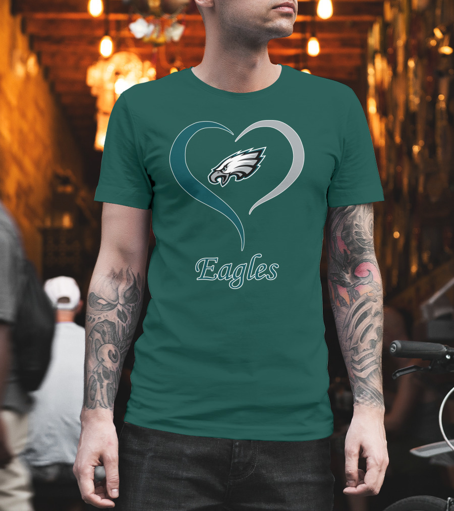 Eagles Heart Emblem with Philadelphia Iconic T-Shirt