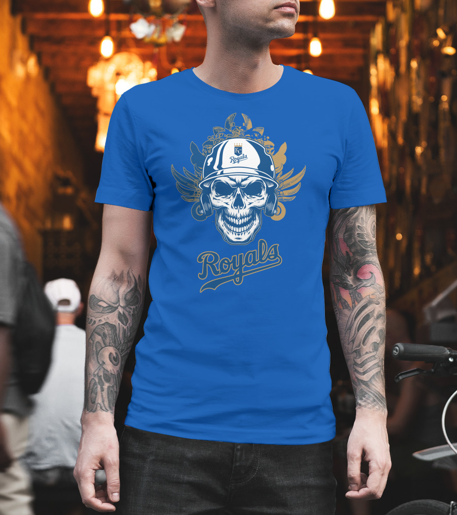 Kansas City Royals Skull Helmet T-Shirt