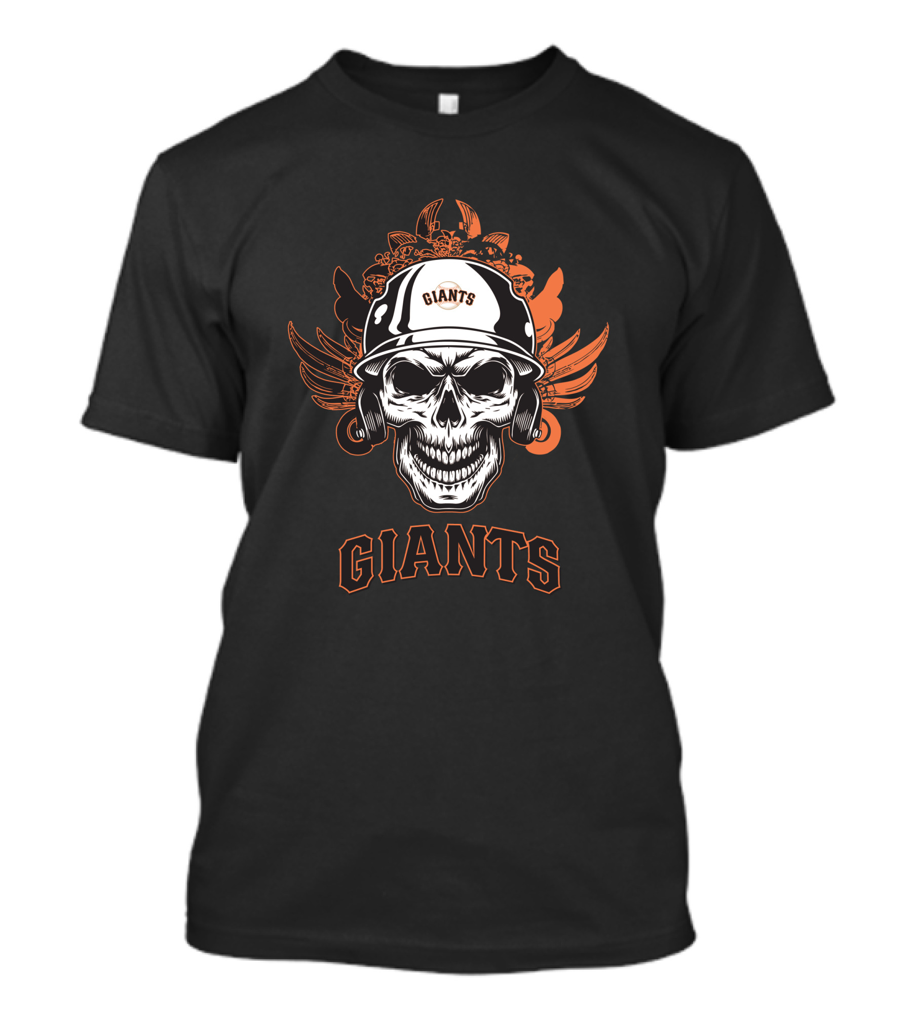 GIANTS Skull With Helmet And Wings T-Shirt