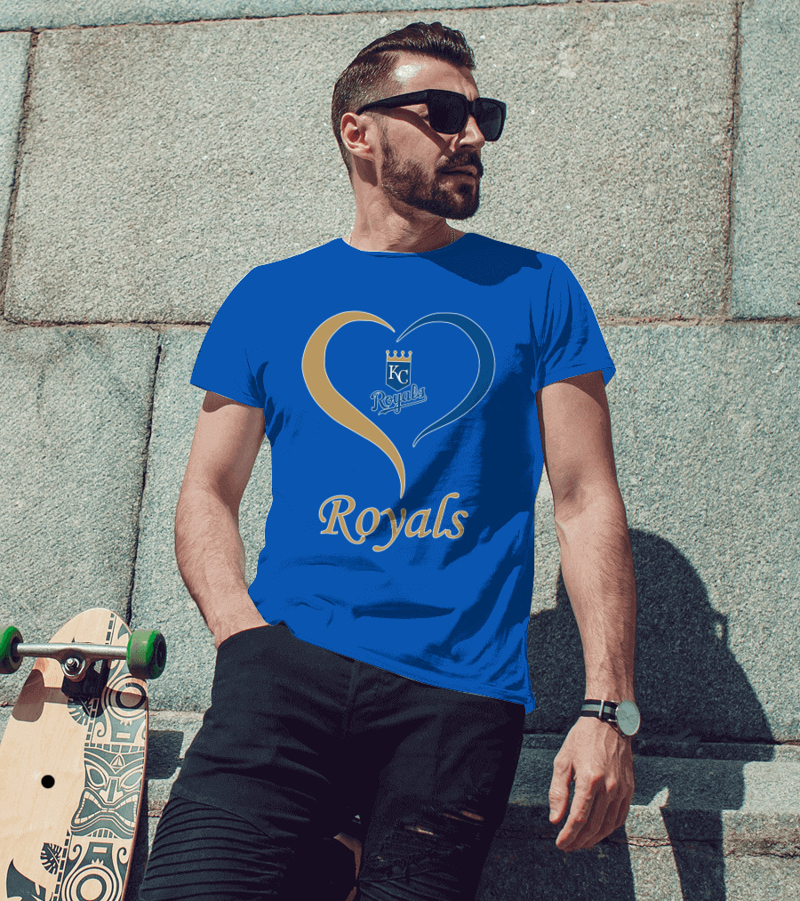 Kansas City Royals Heart Emblem Royals T-Shirt