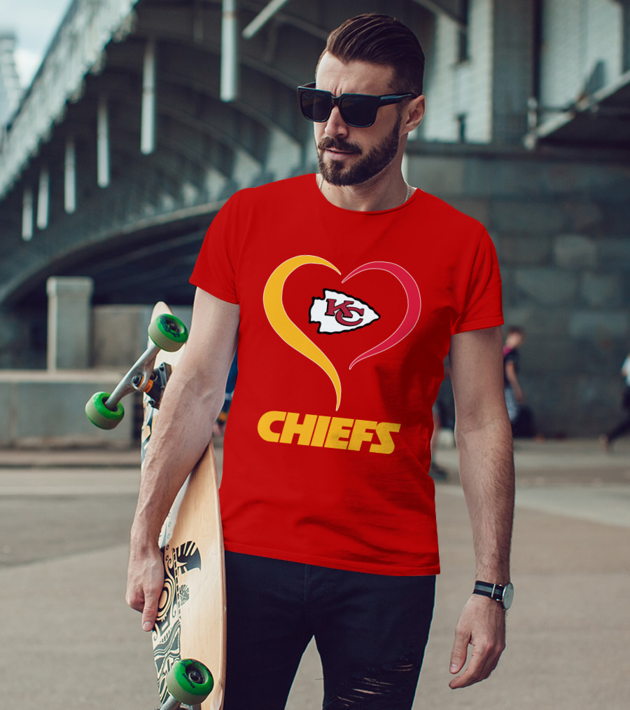 Kansas City Chiefs Heart Logo Chiefs T-Shirt