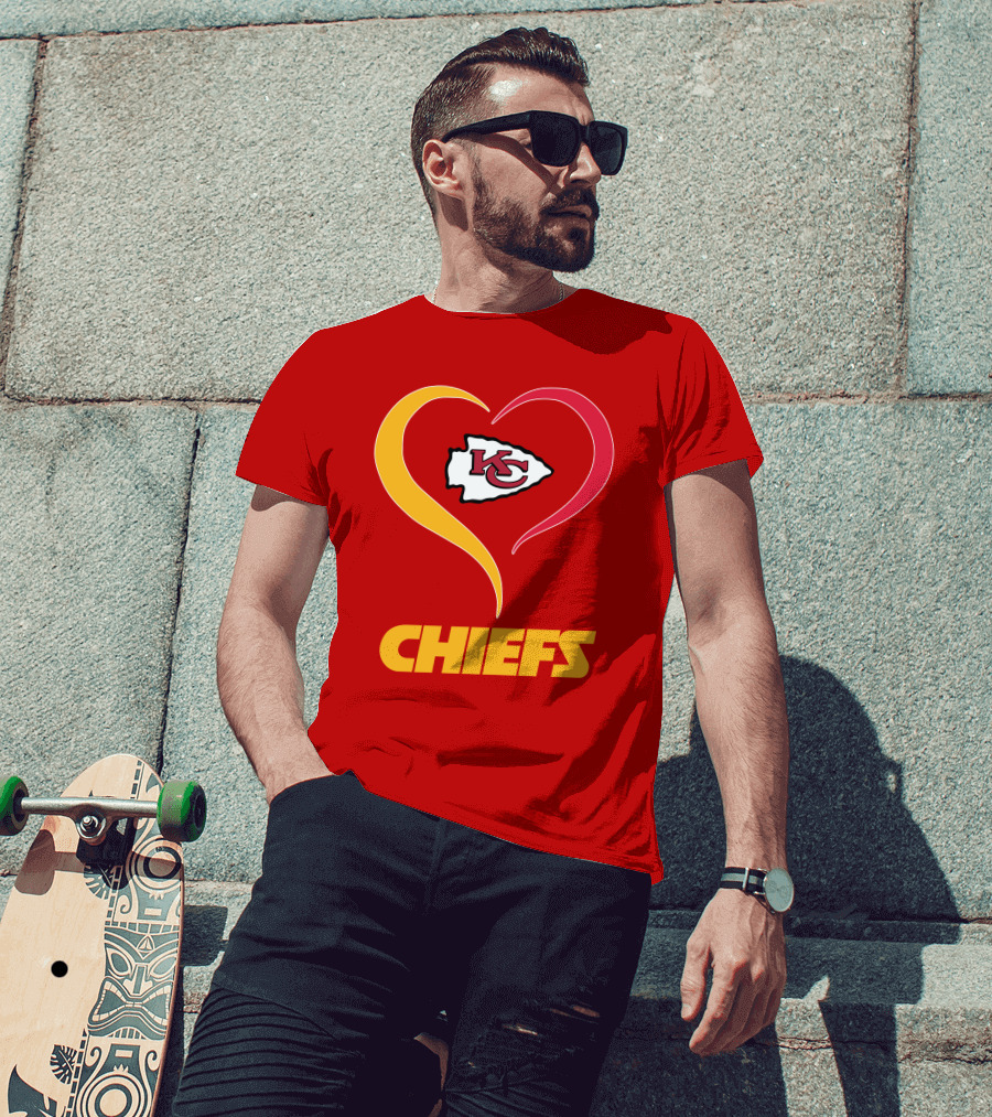 Kansas City Chiefs Heart Logo Chiefs T-Shirt