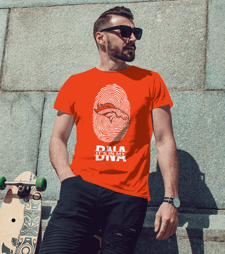 Denver Broncos DNA Fingerprint Emblem It's In My DNA T-Shirt