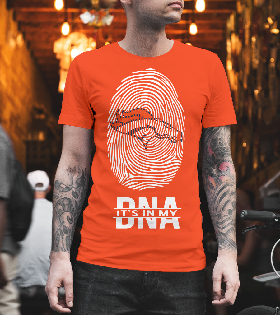Denver Broncos DNA Fingerprint Emblem It's In My DNA T-Shirt
