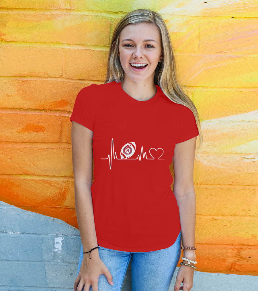 Alabama Crimson Tide Football Heartbeat Love T-Shirt