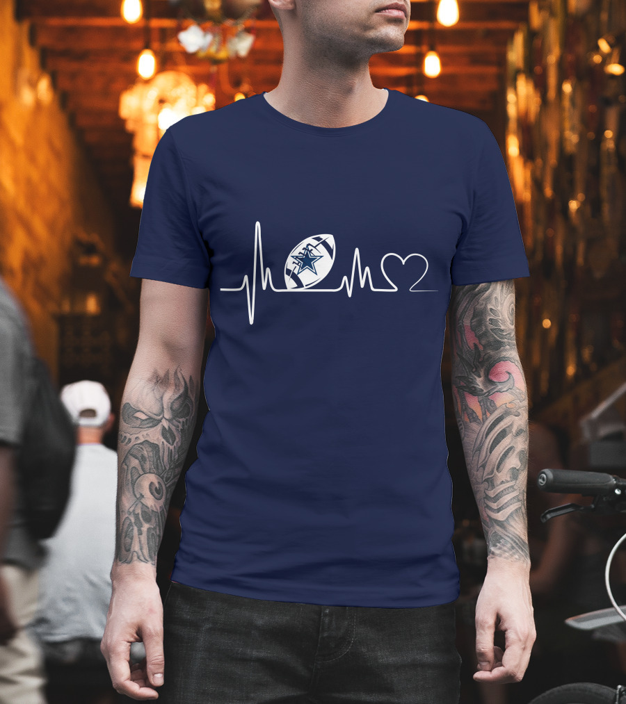 Dallas Cowboys Football Heartbeat T-Shirt