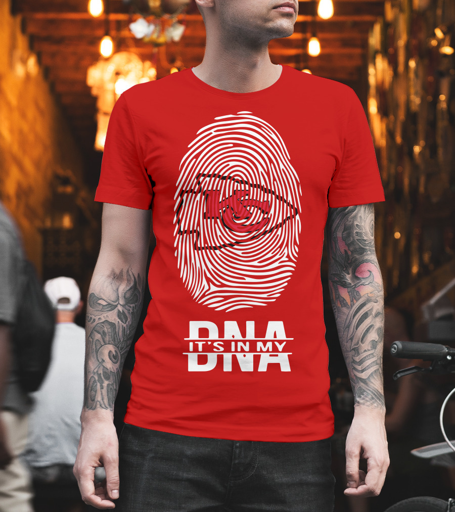 Kansas City Chiefs KC Fingerprint It's In My DNA T-Shirt