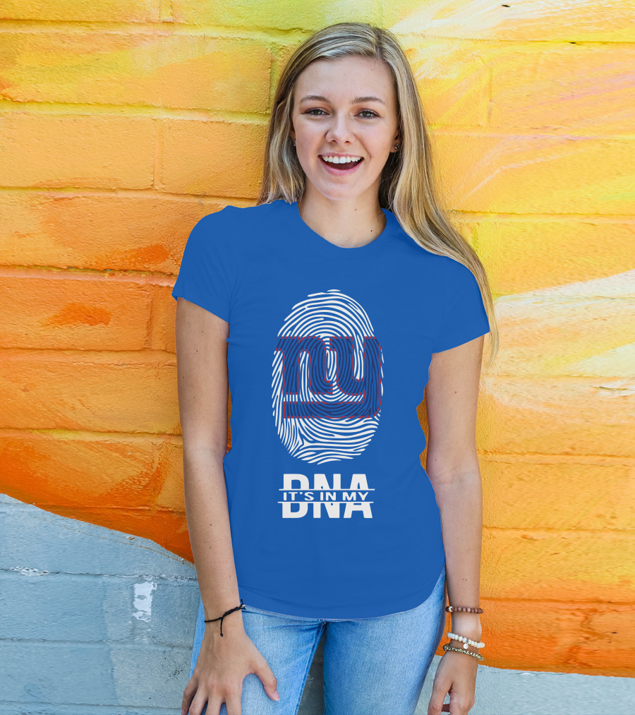 New York Giants Fingerprint Logo It's In My DNA T-Shirt