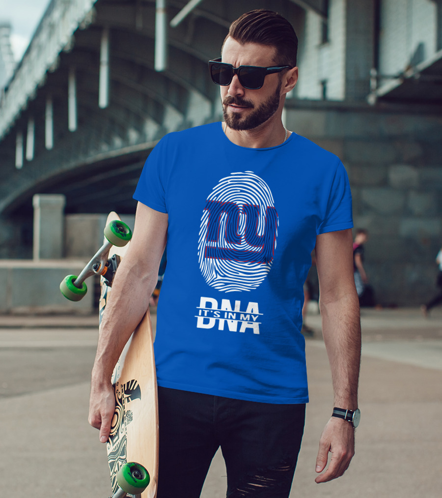 New York Giants Fingerprint Logo It's In My DNA T-Shirt