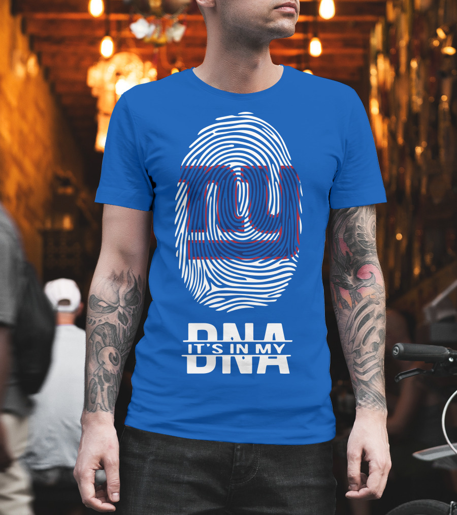 New York Giants Fingerprint Logo It's In My DNA T-Shirt
