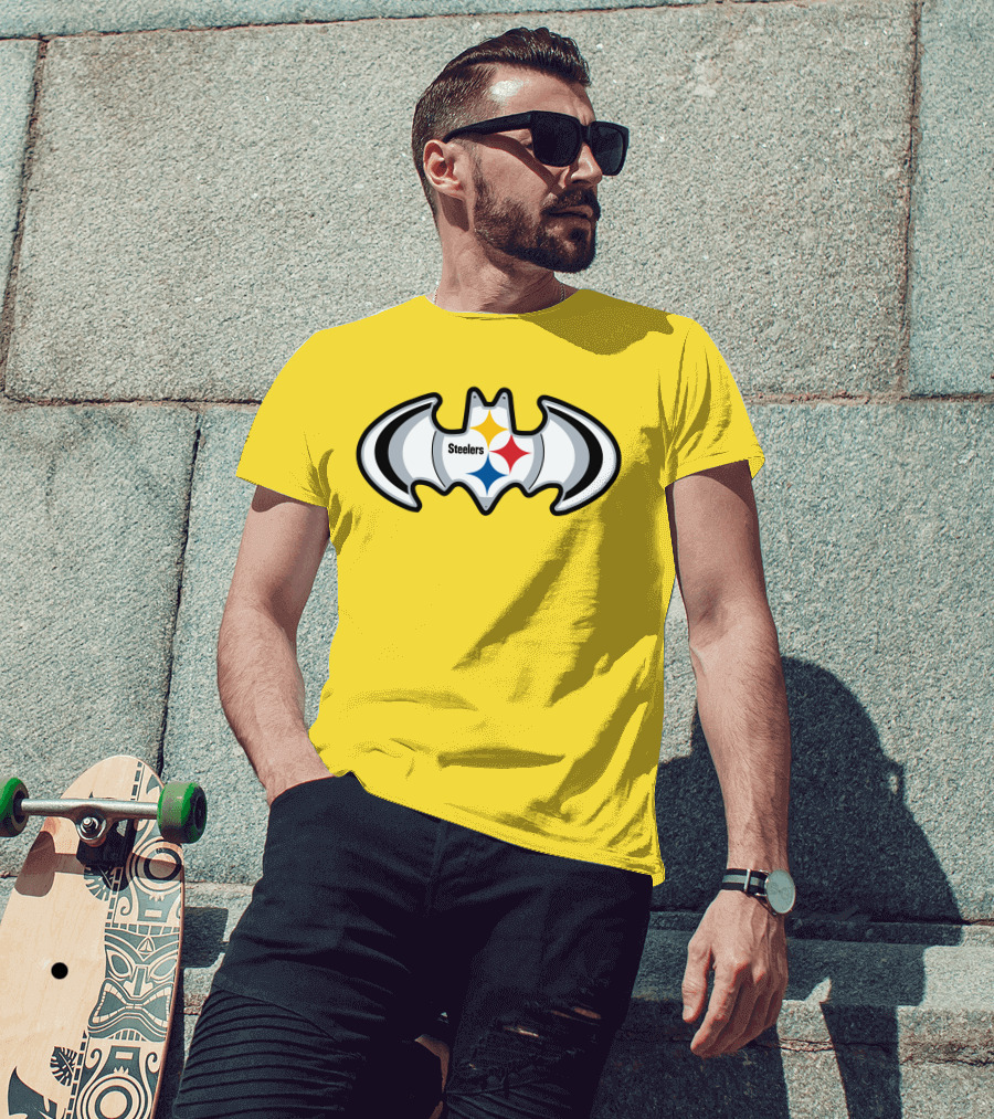 Steelers Batman Logo Pittsburgh Steelers Are Coming T-Shirt