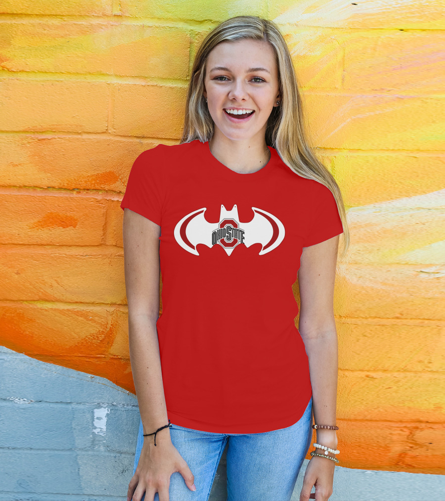 Ohio State Buckeyes Batman Concept T-Shirt