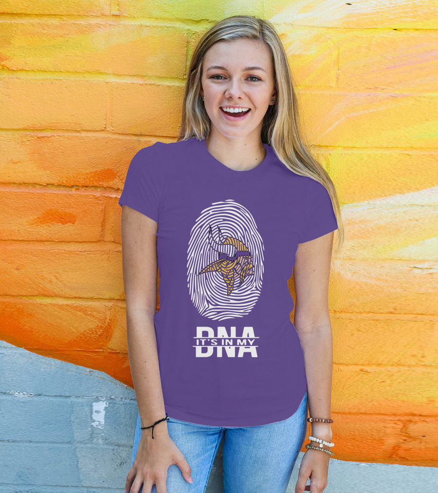 Minnesota Vikings It's In My DNA Fingerprint T-Shirt