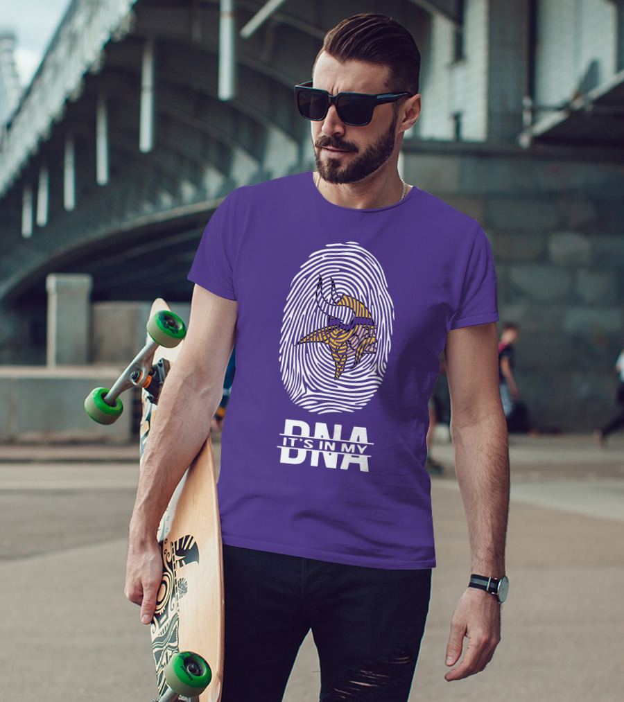 Minnesota Vikings It's In My DNA Fingerprint T-Shirt
