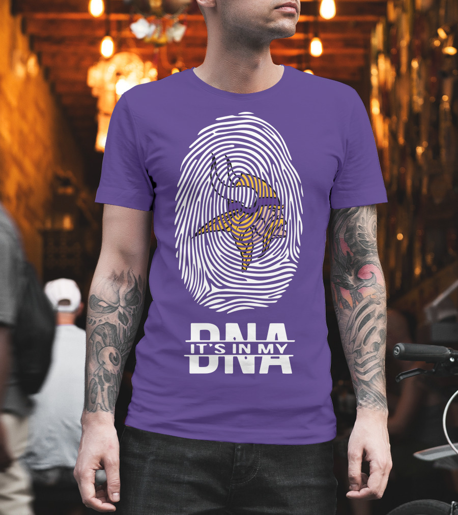 Minnesota Vikings It's In My DNA Fingerprint T-Shirt