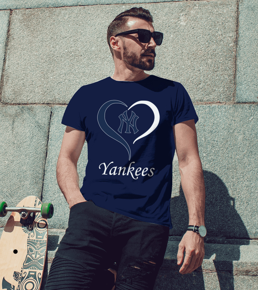 Yankees Heart Logo With NY Yankees Emblem T-Shirt