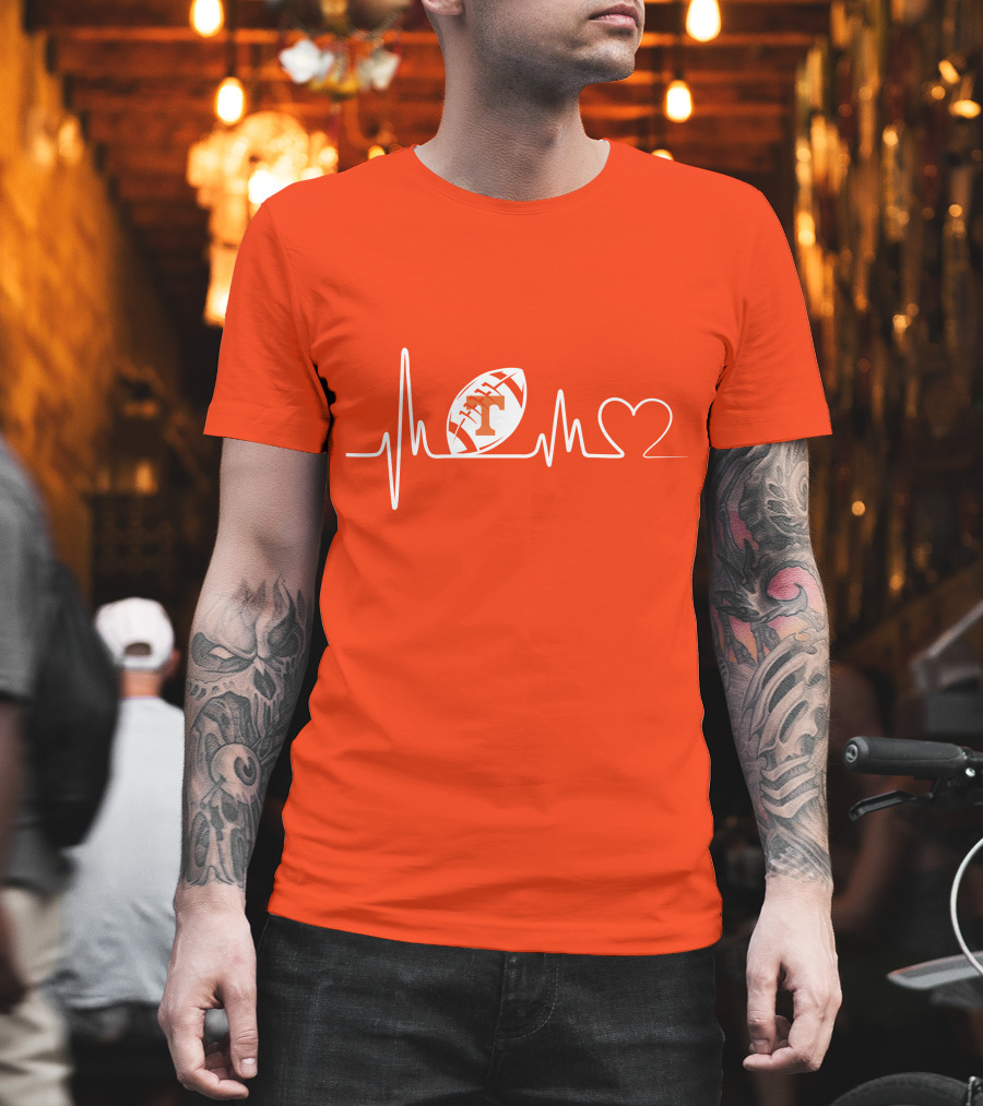 Tennessee Volunteers Football Heartbeat T-Shirt