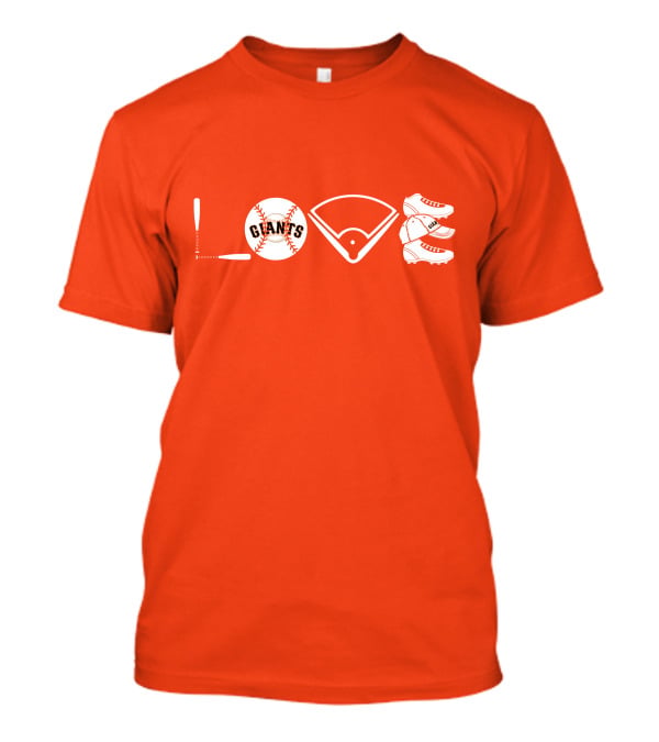 Love San Francisco Giants Baseball Giants Cleats Homeplate Bat T-Shirt