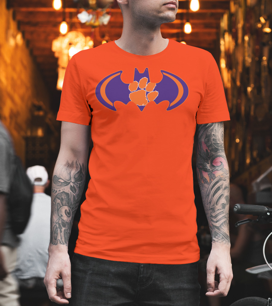 Clemson Tigers Paw Bat T-Shirt