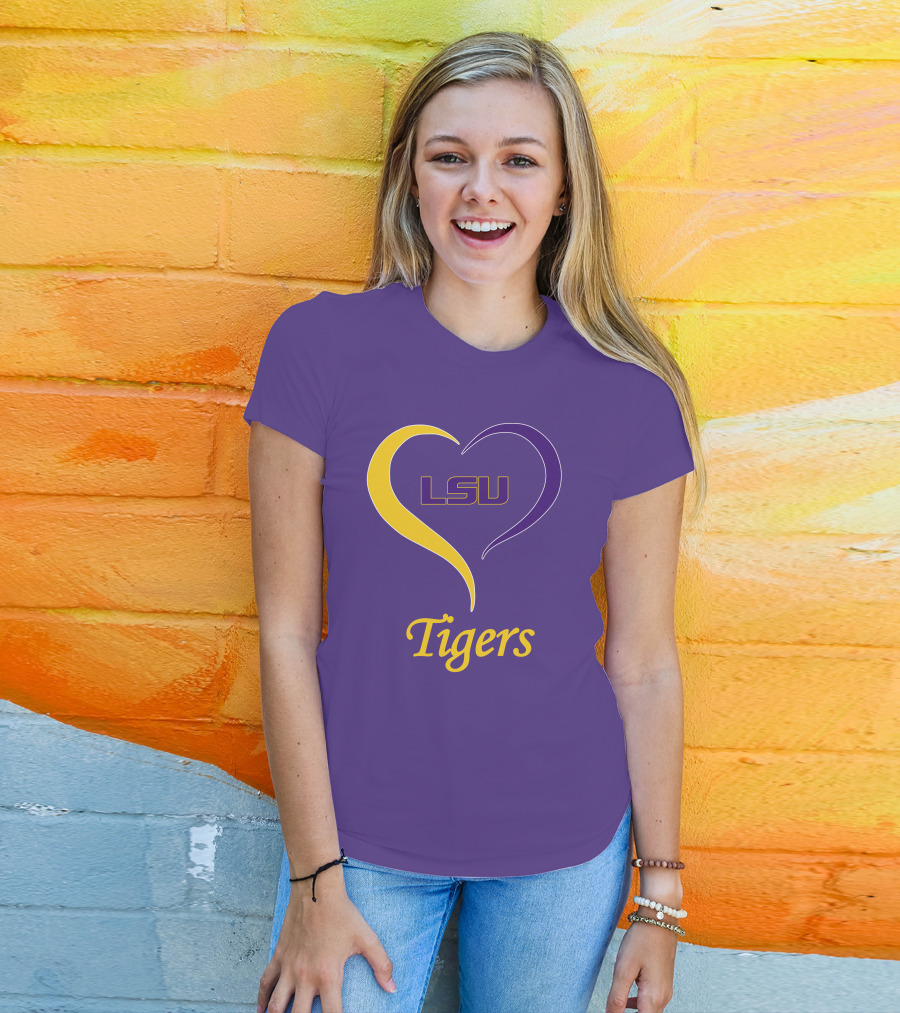 LSU Tigers Heart Symbol Pride T-Shirt