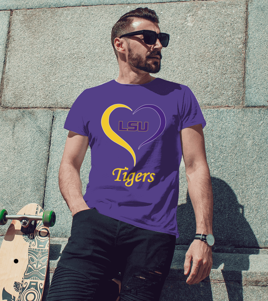 LSU Tigers Heart Symbol Pride T-Shirt